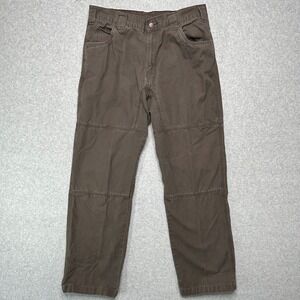 Tough Duck Mens Brown‎ Double Knee Cotton Canvas Work Pants 36x34 F14-42762